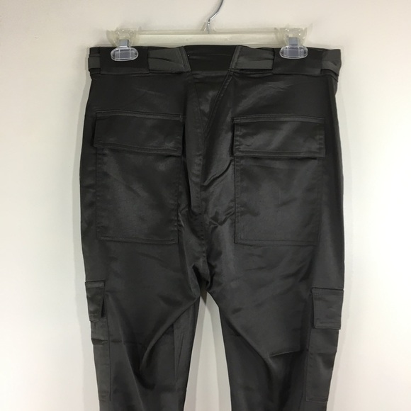 Joie Erlette Ankle Tie Cropped Cargo Pant in Deep Olive Green Size 2 NWT - Picture 6 of 9